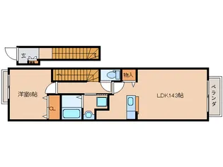 奈良県奈良市宝来4丁目【アパート】の間取り