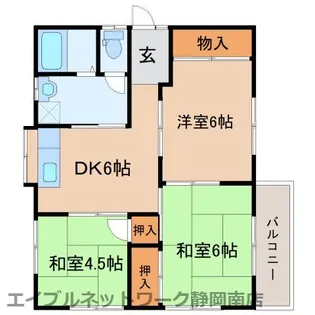 ハイツ岡村【201号室】の間取り