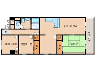 三条通ガーデンハイツ【9階】の間取り