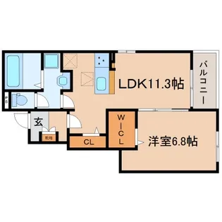 プラジュニア クウ【1階】の間取り