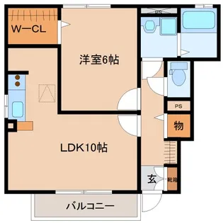 奈良県奈良市西九条町1丁目【アパート】の間取り