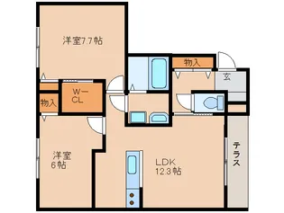 京都府木津川市木津南後背【アパート】の間取り