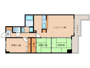サニークレスト奈良公園南【3階】の間取り