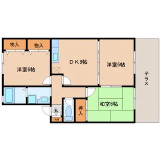 ビューテラスB【1階】の間取り