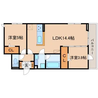 アストロ馬渕【3階】の間取り