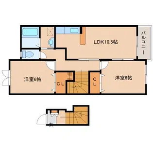 プラティークT【2階】の間取り