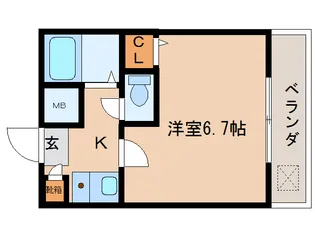 コーポユニオンハート【3階】の間取り