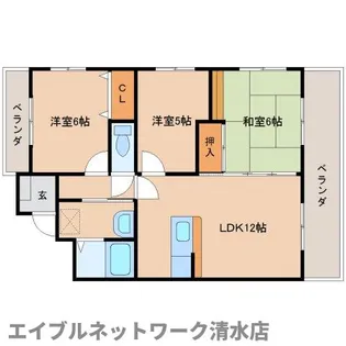 静岡県静岡市清水区由比【マンション】の間取り