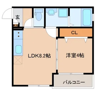 グラシアスコート法蓮町【3階】の間取り