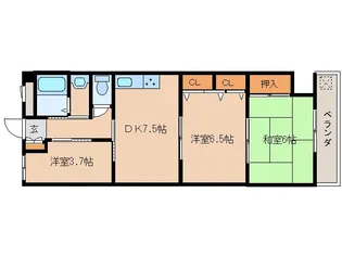 富士ビル2号館【1階】の間取り