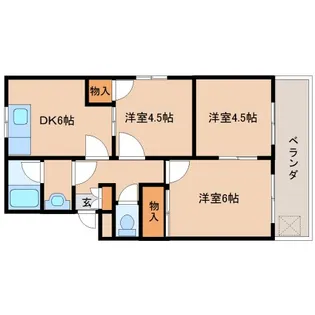 奈良県奈良市東九条町【アパート】の間取り