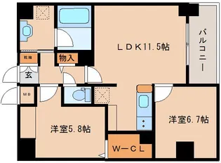 奈良県奈良市三条大宮町【マンション】の間取り