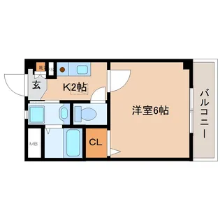 メゾン・ド・佐保【1階】の間取り
