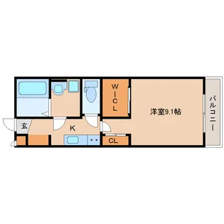 ジーメゾン法蓮町【1階】の間取り