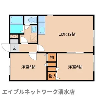 グリーンハイツシミズB棟【1階】の間取り