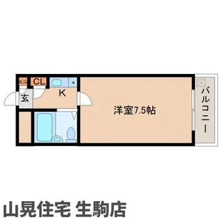 奈良県生駒市辻町【マンション】の間取り