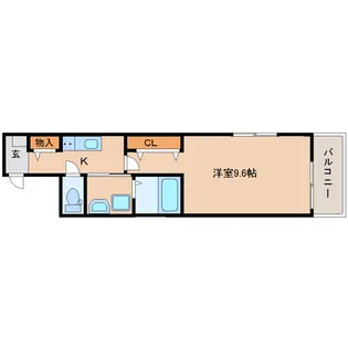 奈良県橿原市法花寺町【アパート】の間取り