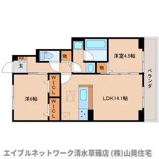 静岡県静岡市清水区吉川【アパート】の間取り