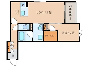 奈良県奈良市杉ヶ町【マンション】の間取り