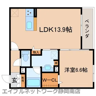 COCON WEST(ココンウエスト)【207号室】の間取り