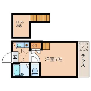 シティパレスJR奈良P-6【103号室】の間取り