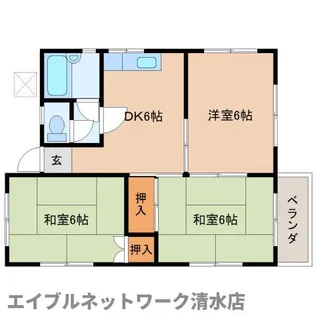 静岡県静岡市清水区辻3丁目【マンション】の間取り