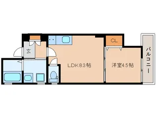 奈良県大和郡山市堺町【アパート】の間取り