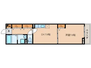 ウエストメゾンB【2階】の間取り