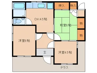 奈良県奈良市南京終町4丁目【マンション】の間取り