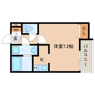 メゾン・未来 芝辻【1階】の間取り