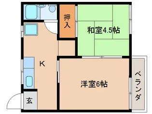 奈良県天理市櫟本町【アパート】の間取り
