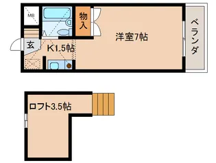 シティパレス21佐保川PartⅧ【2階】の間取り