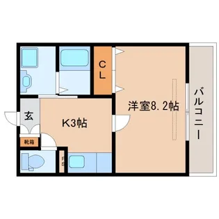 ハーベストⅠ【2階】の間取り