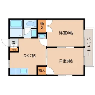 ドミール立野【1階】の間取り