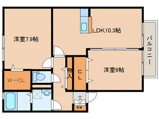 奈良県奈良市南京終町7丁目【アパート】の間取り