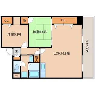 ルデパール新大宮【2階】の間取り