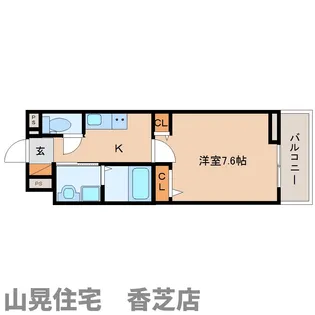 奈良県香芝市今泉【アパート】の間取り