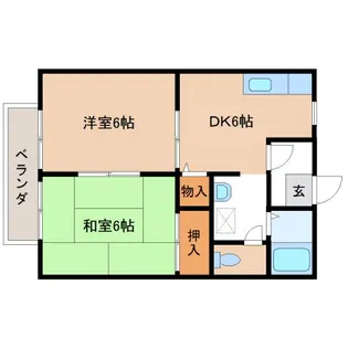 奈良県大和郡山市池沢町【アパート】の間取り