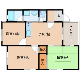 シャンブルパレス【2階】の間取り