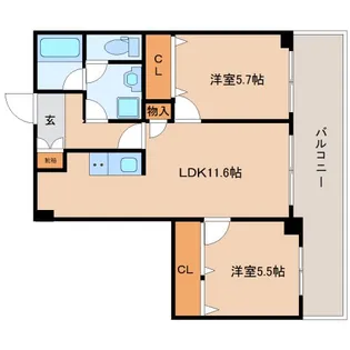 アルファグランデ【4階】の間取り