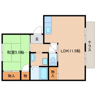 フレグランスU B棟【1階】の間取り