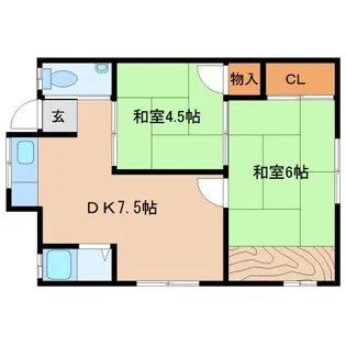 奈良県奈良市法蓮町【アパート】の間取り