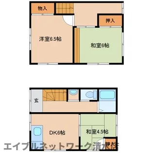 静岡県静岡市清水区渋川【アパート】の間取り