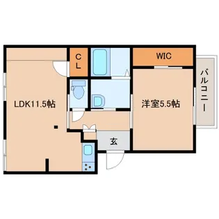 奈良県奈良市百楽園5丁目【アパート】の間取り