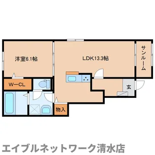 静岡県静岡市清水区三保松原町【アパート】の間取り