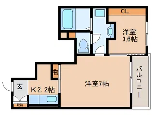 カルムドミール【1階】の間取り