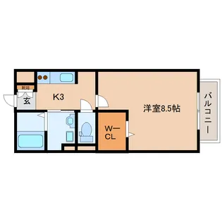 エスポワール俵口【1階】の間取り