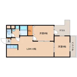 般若寺マンション【1階】の間取り