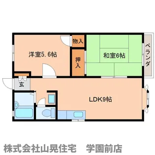 奈良県奈良市学園大和町1丁目【アパート】の間取り