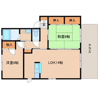 クレストタウン【1階】の間取り